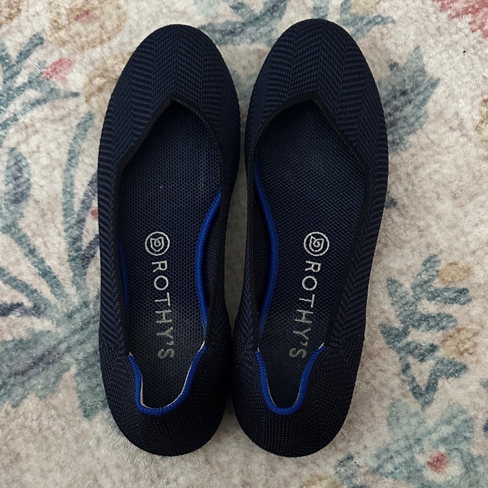 Rothy's Black and Blue Flats